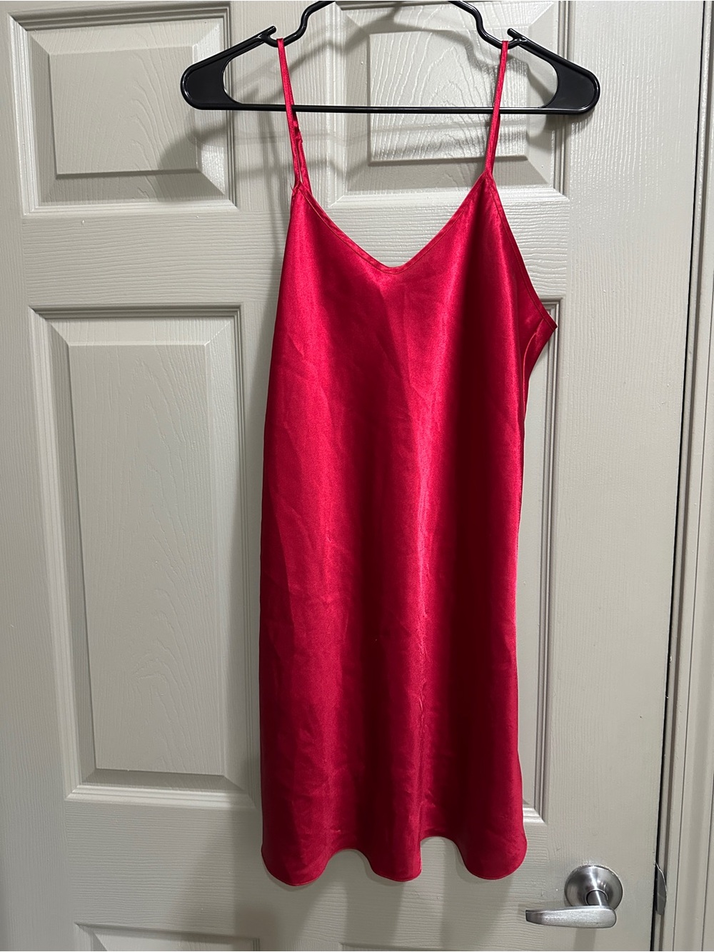 Vintage Mystique Boutique Red Satin Slip Dress